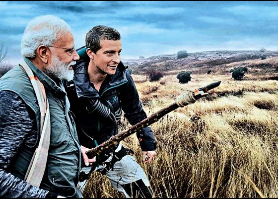 PM Modi and Bear Grylls in Man vs Wild